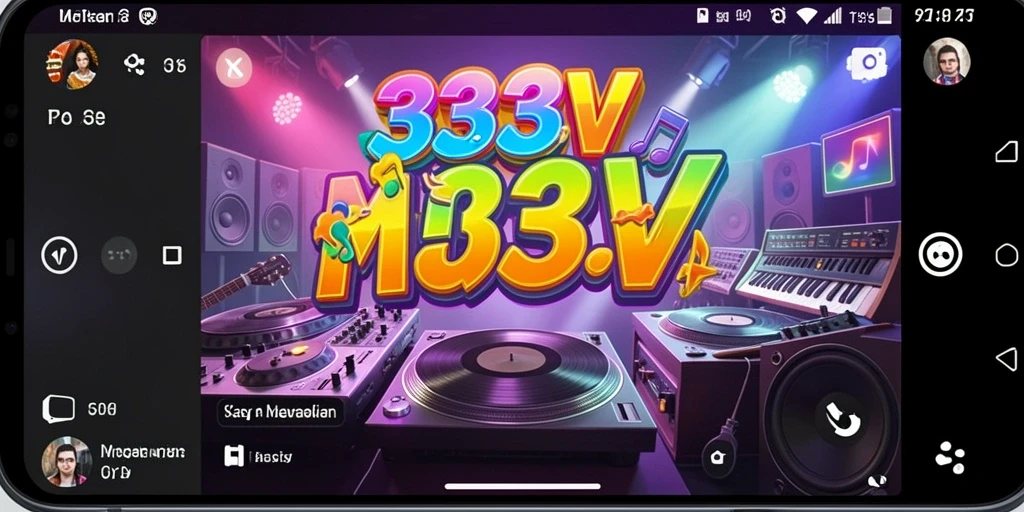 Tampilan gameplay seru di 333V dengan lagu-lagu favorit.