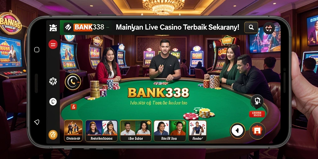 Tampilan gameplay Live Casino yang mendebarkan dari BANK338.