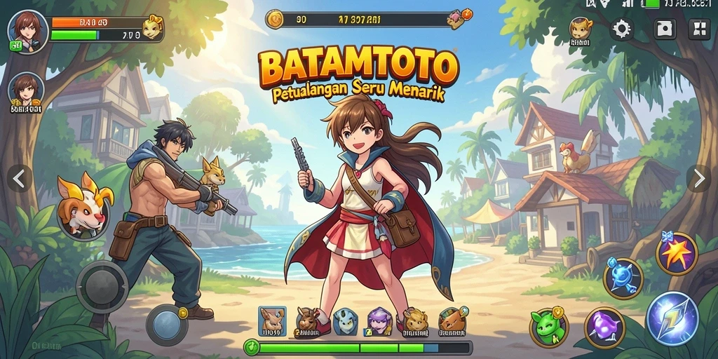 Tampilan layar gameplay menarik dari BATAMTOTO dengan karakter Anime yang ikonik.