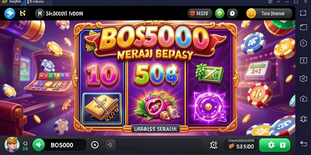 Tampilan gameplay menarik dari BOS5000 dengan berbagai mesin Slot.