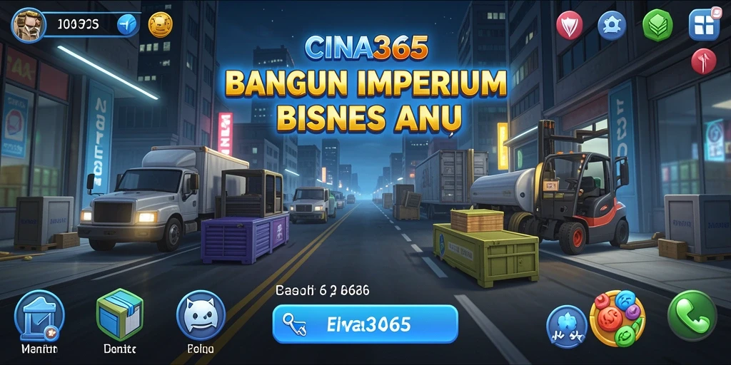 Tangkapan layar gameplay CINA365 menampilkan keseruan membangun bisnis Tycoon.