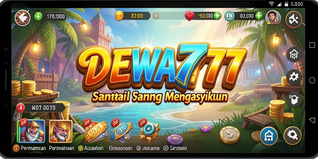 Tampilan gameplay DEWA777 yang menarik dan penuh warna.