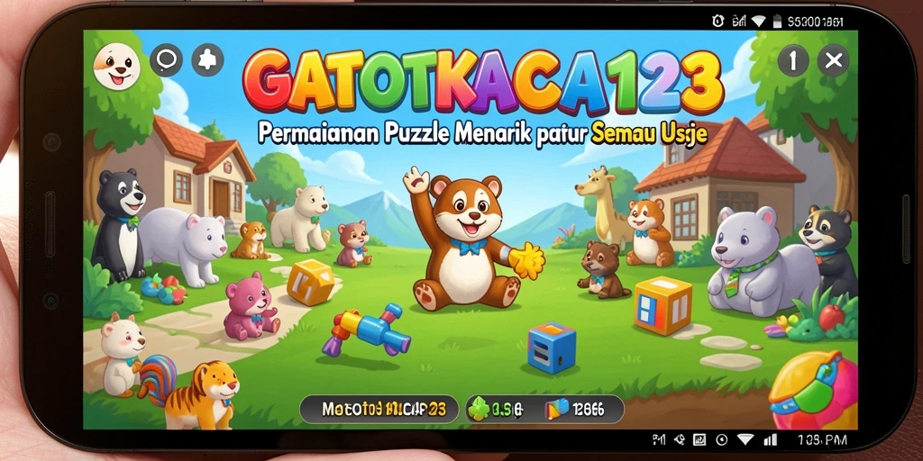 Screenshot gameplay GATOTKACA123 yang menampilkan teka-teki menarik.