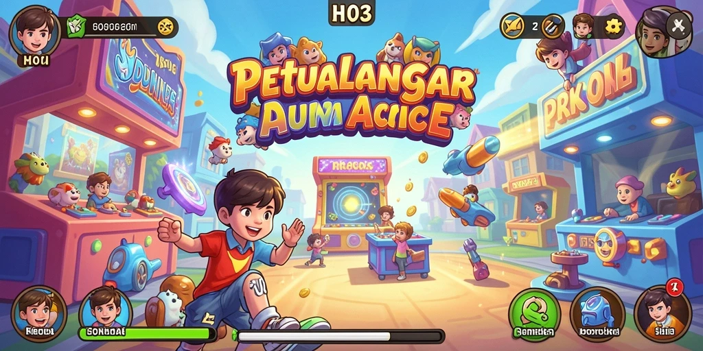 Tampilan seru gameplay H03 dalam dunia arcade.
