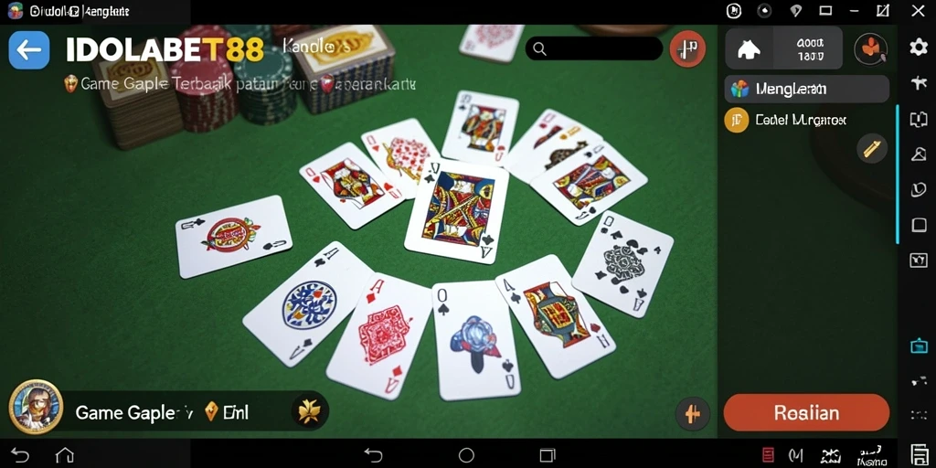 Gameplay menarik dalam IDOLABET88 yang menunjukkan saat bermain Gaple.