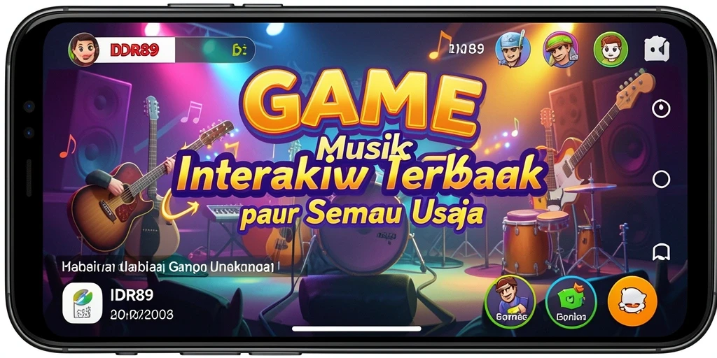 Screenshot gameplay IDR89 menampilkan pengguna yang asyik bermain musik.
