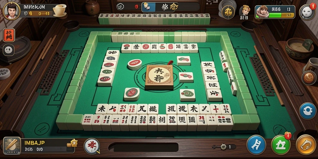 Tampilan gameplay dari IMBAJP dengan level Mahjong yang menantang dan grafis menarik.