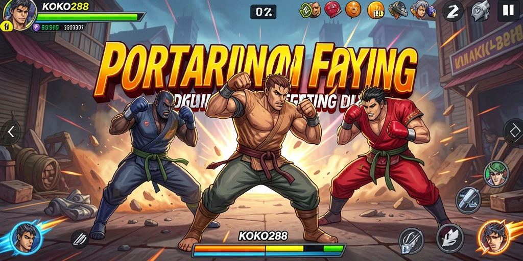 Tampilan gameplay KOKO288 yang memukau dan penuh aksi pertarungan.