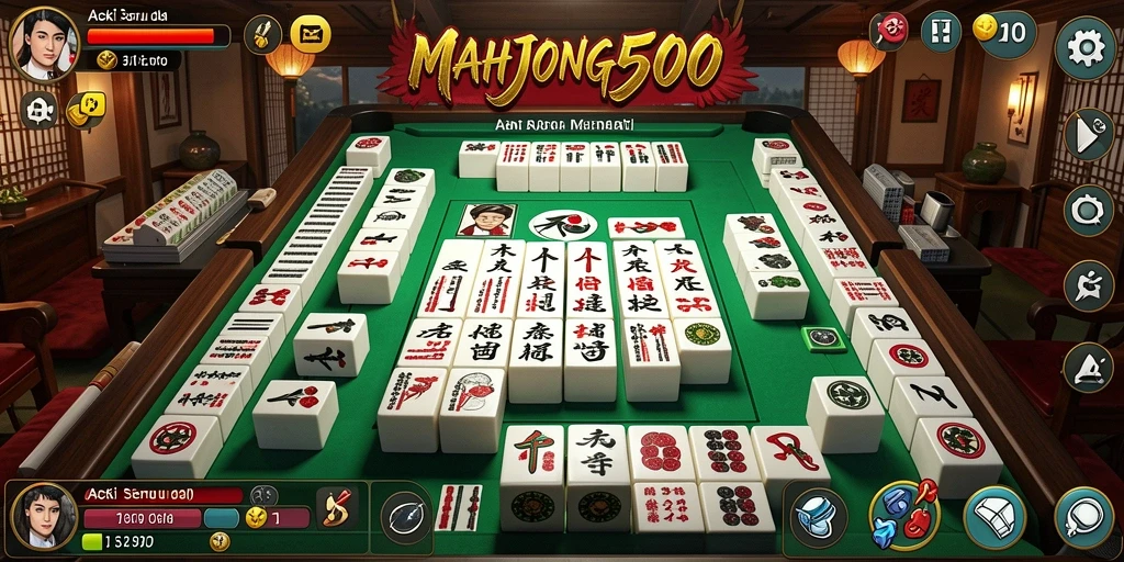 Tampilan seru gameplay MAHJONG500 dalam aksi penuh tantangan.