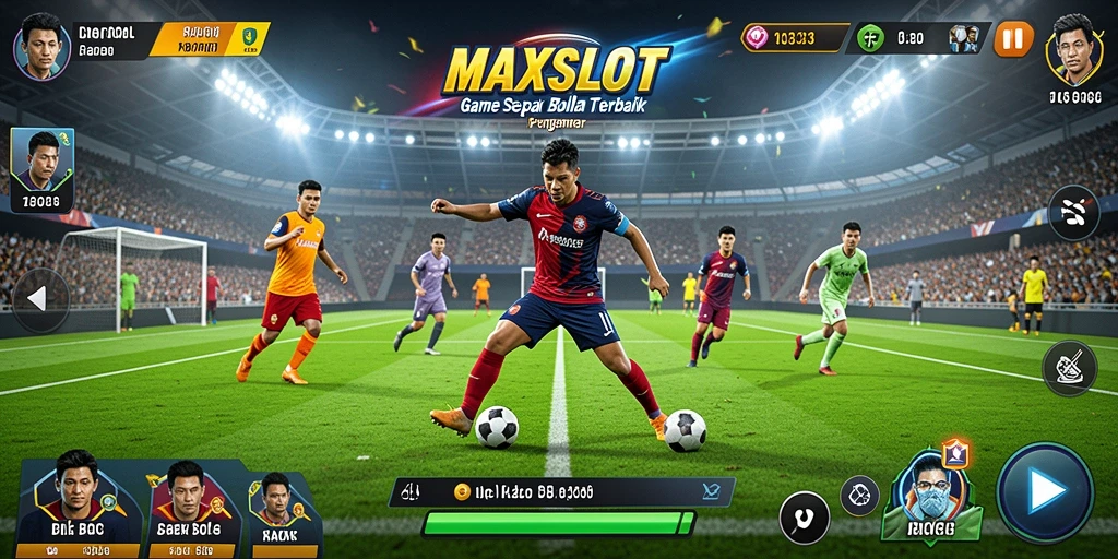 Tampilan gameplay <strong>MAXSLOT</strong> yang mendebarkan dengan aksi sepak bola yang menawan.