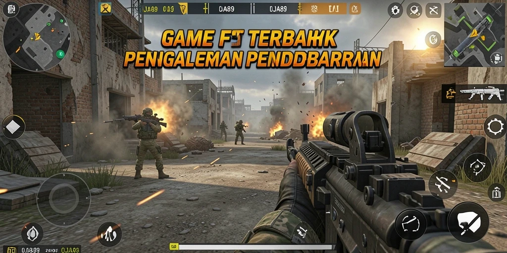 Screenshot utama OJA89 menunjukkan pertarungan intens di medan perang.