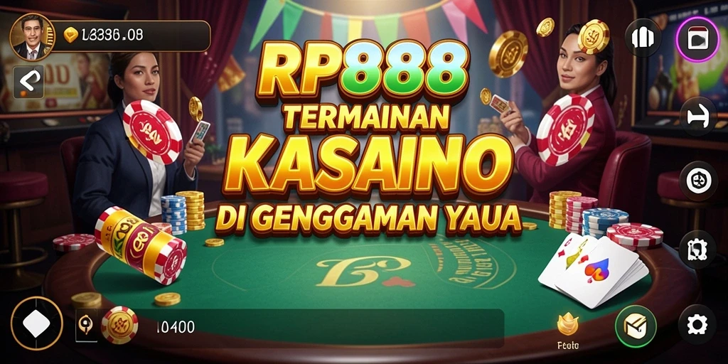 Screenshot gameplay RP888 yang menampilkan keseruan permainan Kasino.