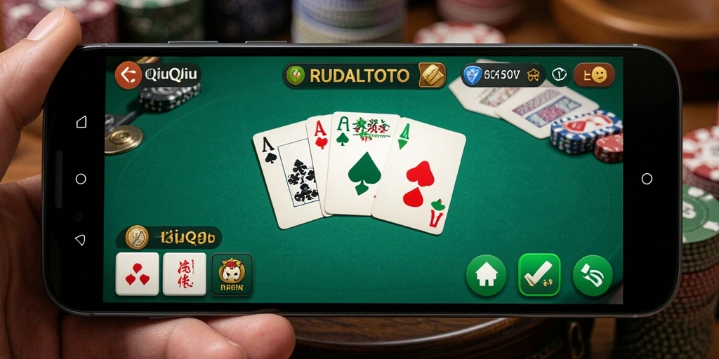 Tampilan gameplay seru dari RUDALTOTO yang menampilkan pertempuran kartu.