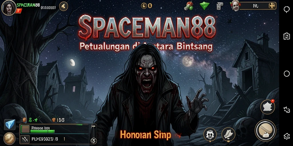 Tampilan gameplay SPACEMAN88 yang menegangkan dan mencekam.