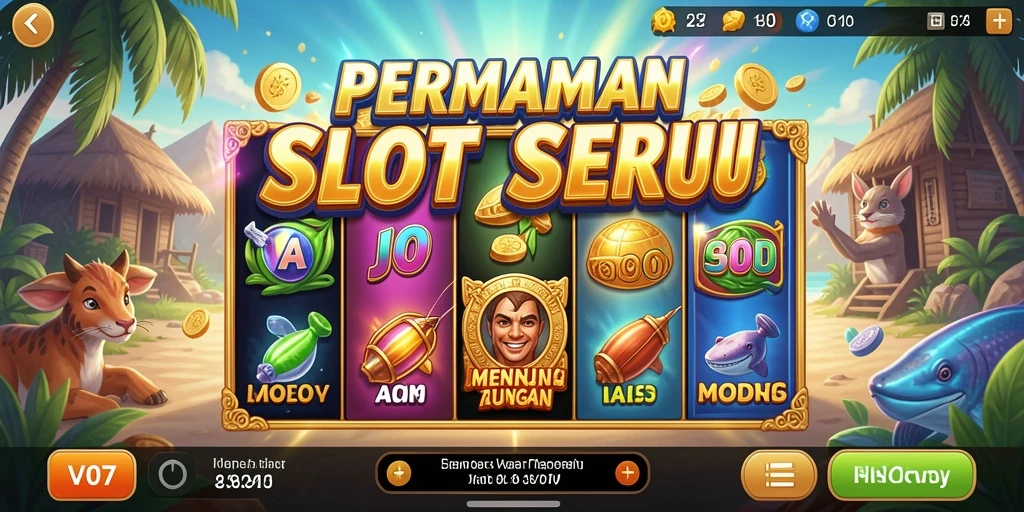 Tampilan gameplay yang menarik dari V07 dengan fitur slot yang seru.