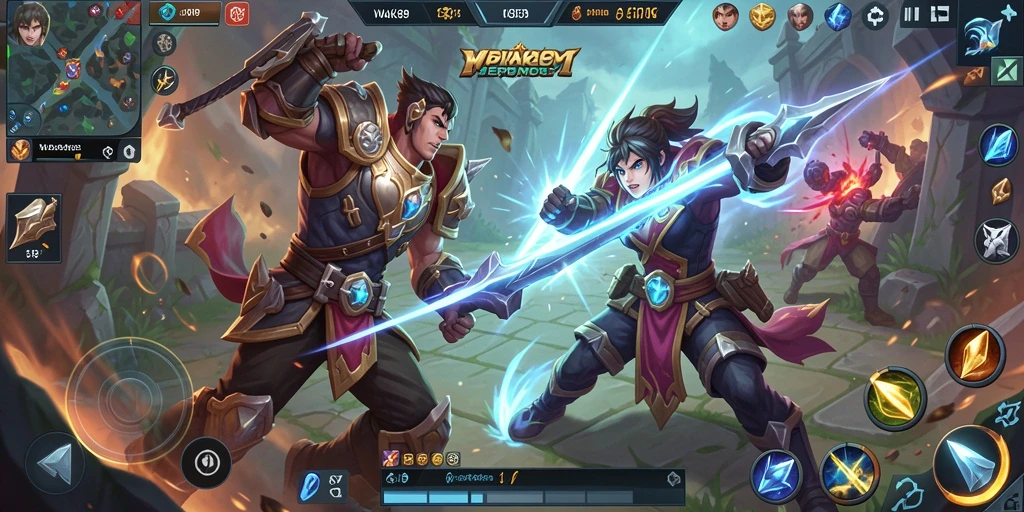Tampilan gameplay seru dengan pertarungan tim yang intens di WAK89.